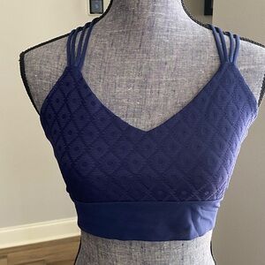 Lorna Jane Deep Blue Textured Bra